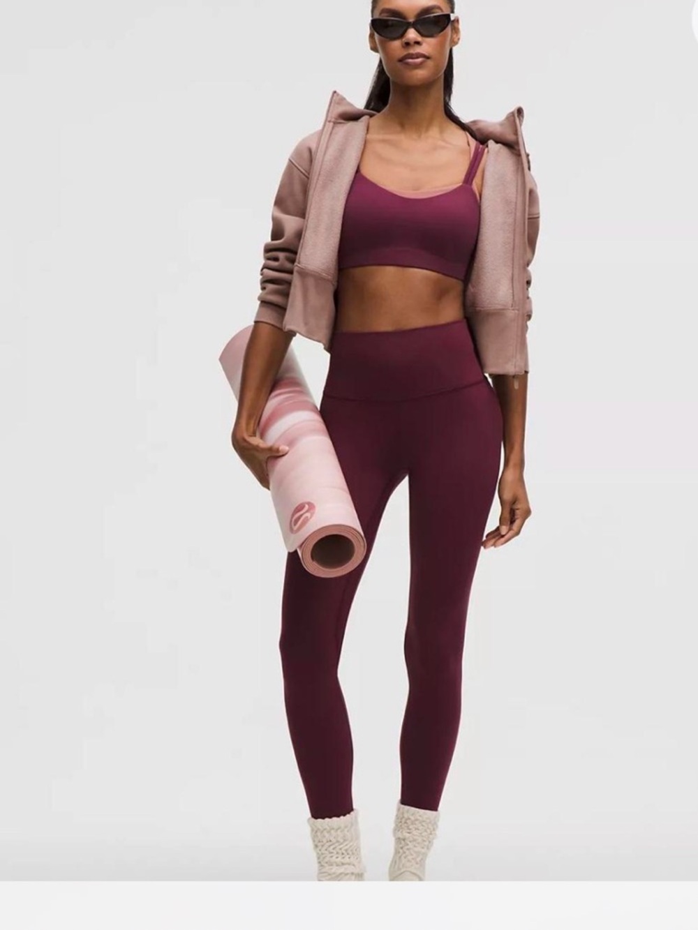 Maroon lululemon leggings size 4
